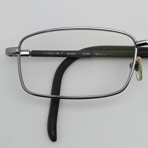 TitanFlex M920 Gunmetal Grey Titanium Rectangular Eyeglasses Frame 52-19-126 - Picture 12 of 12